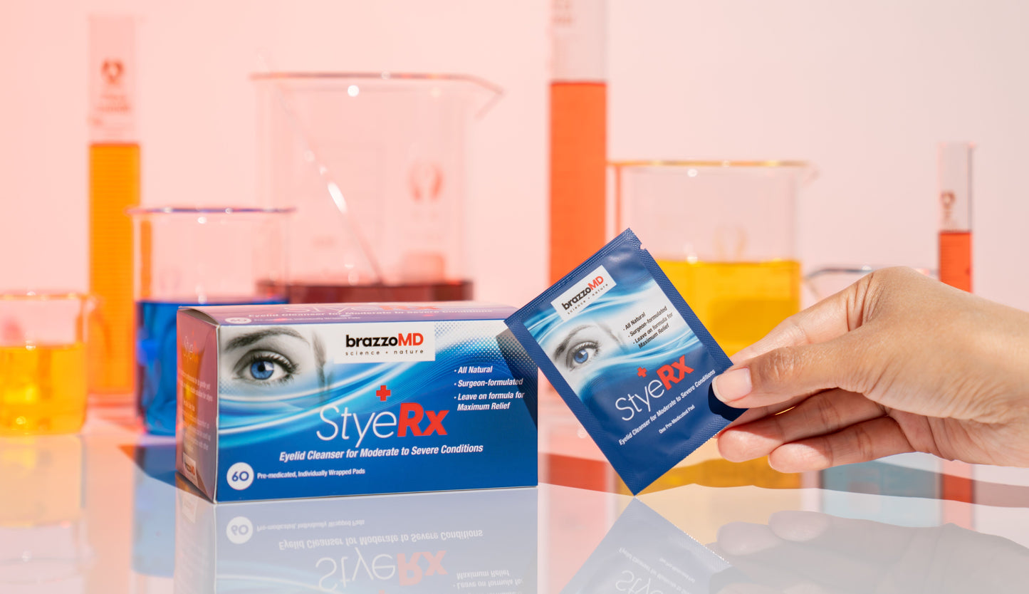StyeRx Individually Wrapped Eyelid & Lash Wipes (60 Count)