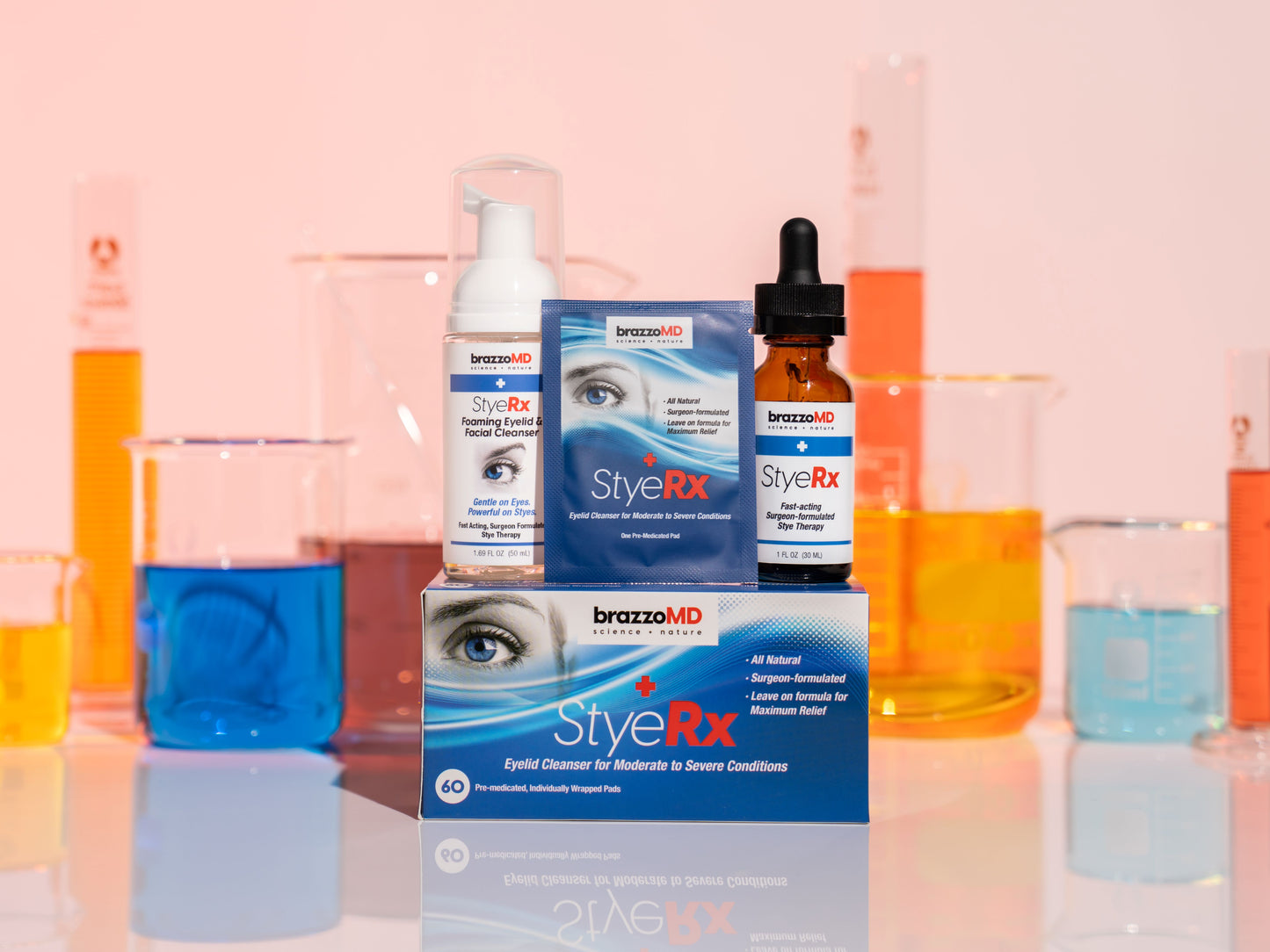 StyeRx Individually Wrapped Eyelid & Lash Wipes (60 Count)